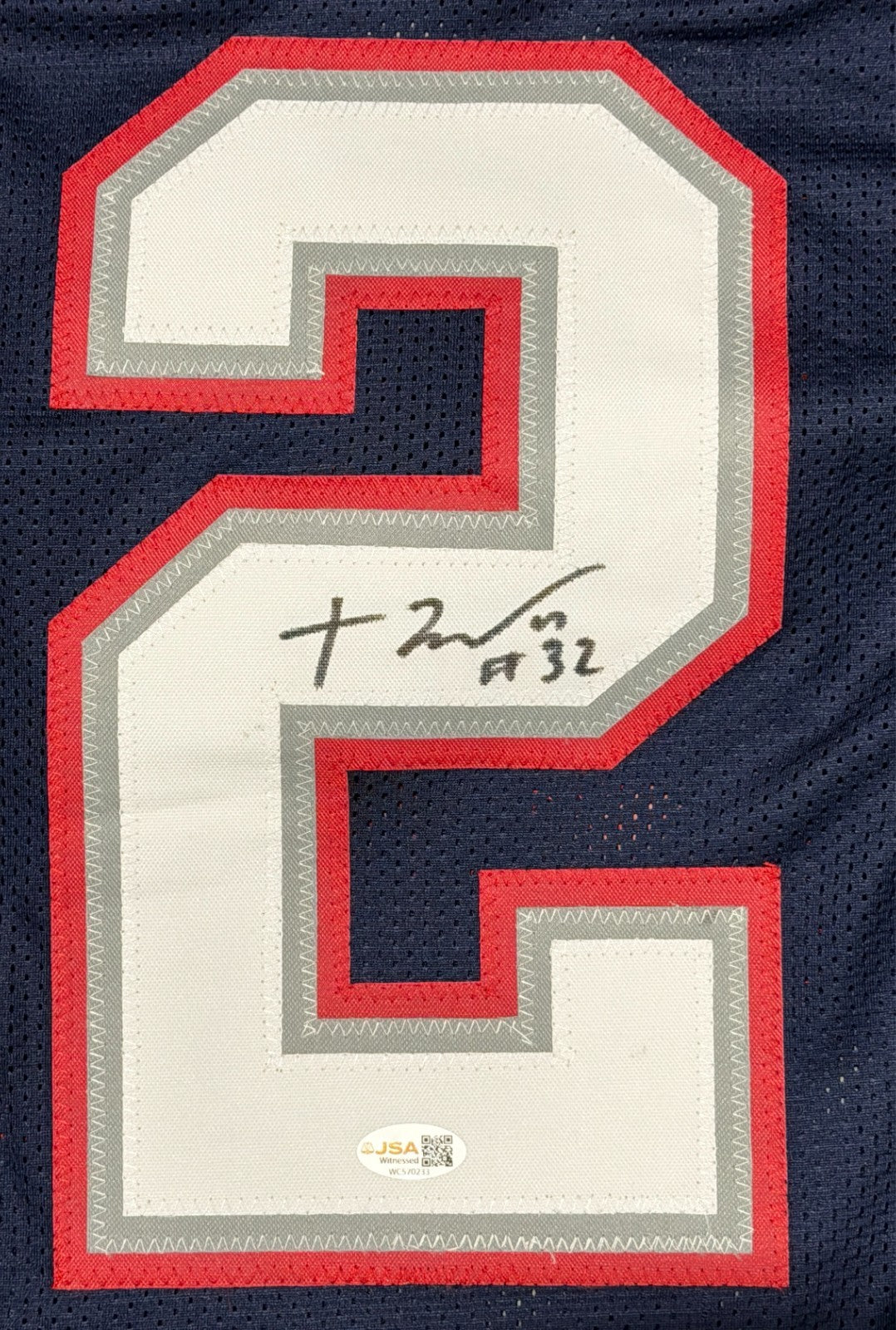 TreVeyon Henderson Signed New England Patriots Custom Football Jersey