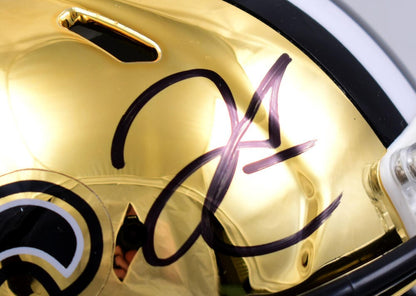 Derek Carr Signed New Orleans Saints Chrome Speed Mini Helmet