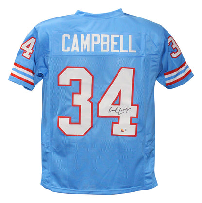 Earl Campbell Autographed Houston Oilers Style Custom Jersey