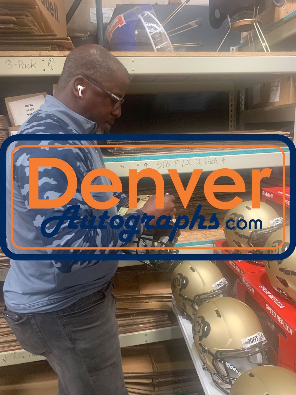 Kordell Stewart Signed Colorado Buffaloes Full Size Authentic Gold Helmet