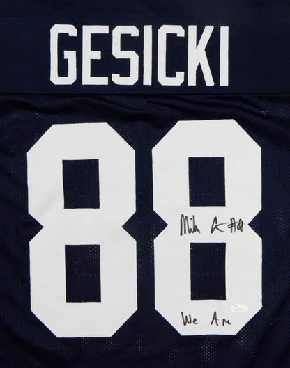 Mike Gesicki Signed Navy Custom Jersey "We Are" Inscription JSA