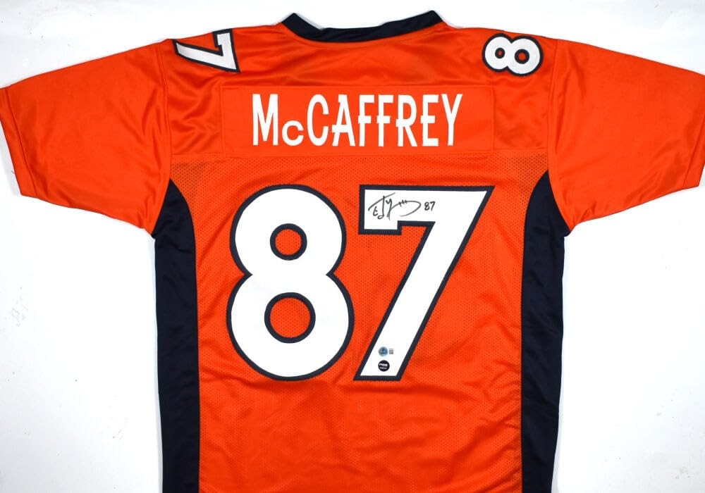 Ed McCaffrey Signed Denver Broncos Orange Custom Jersey