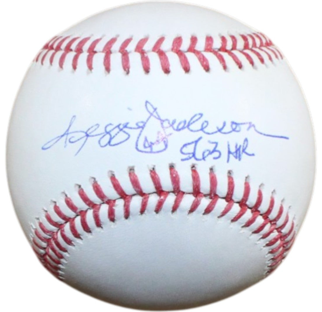 Reggie Jackson Signed New York Yankees Baseball (563 HR Inscription) BAS