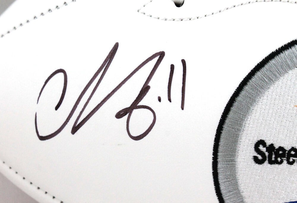 Chase Claypool Signed Pittsburgh Steelers Logo Football "Mapletron"
