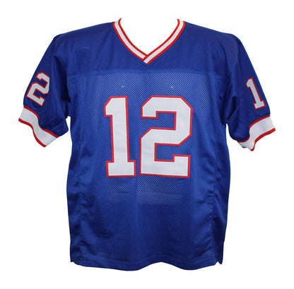 Jim Kelly Autographed Pro Style Blue Jersey (Beckett BAS)