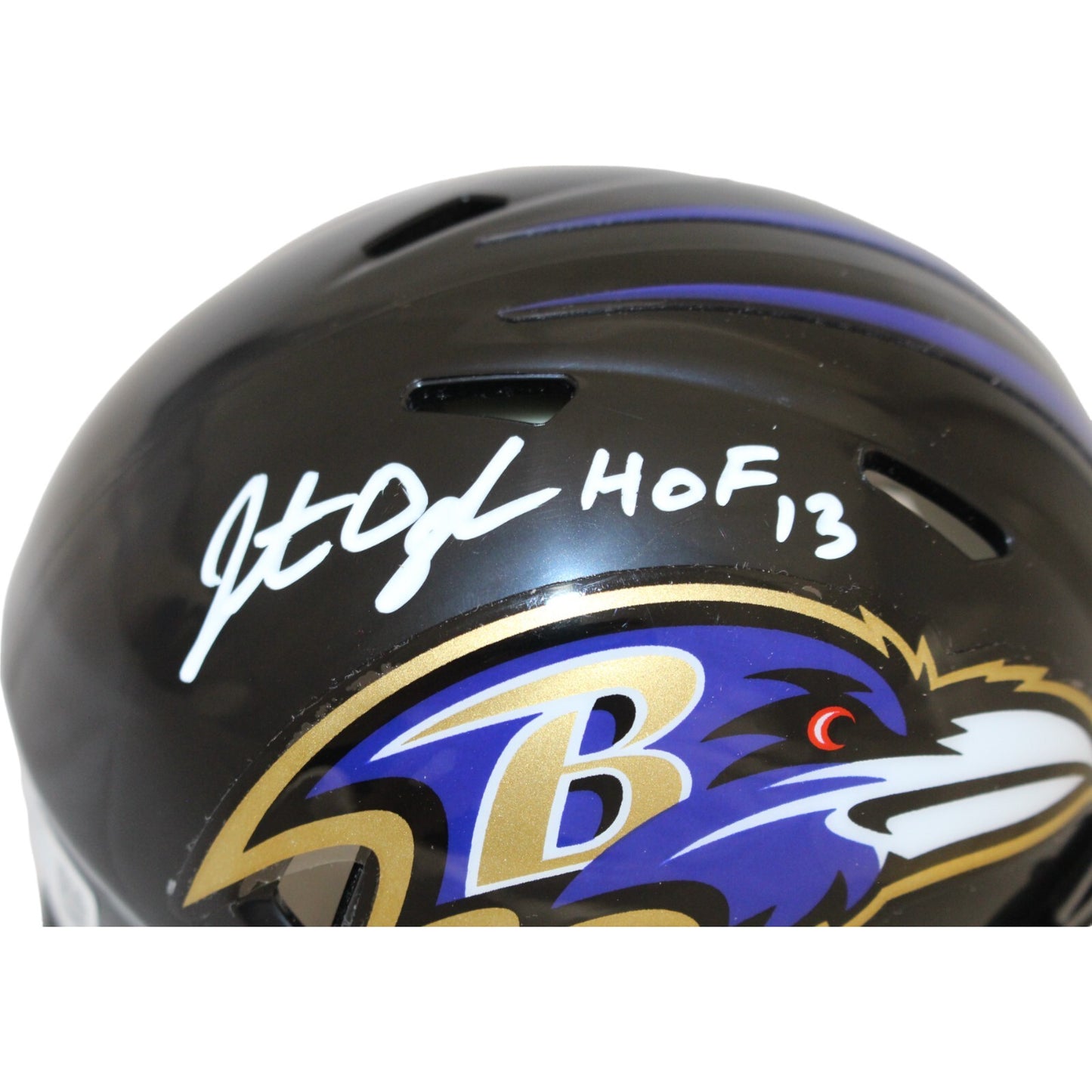 Jonathan Ogden Signed Baltimore Ravens Mini Helmet with HOF Inscription
