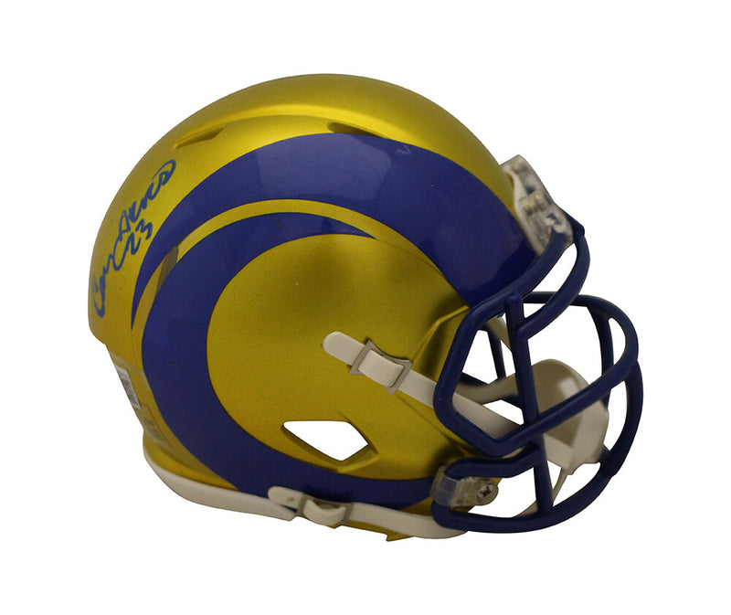 Cam Akers Los Angeles Rams Autographed Flash Mini Helmet (Beckett)