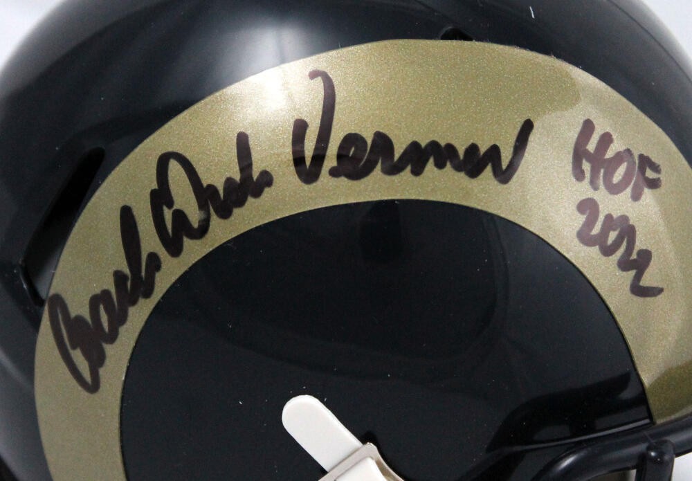 Dick Vermeil Signed St. Louis Rams Speed Mini Helmet HOF Inscribed