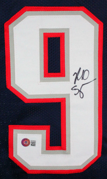 Richard Seymour Autographed Blue Custom Jersey