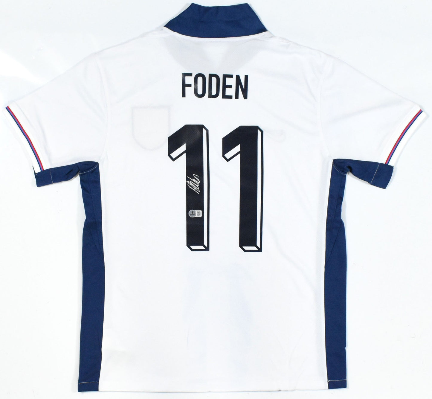 Phil Foden Autographed England National Team Home Jersey