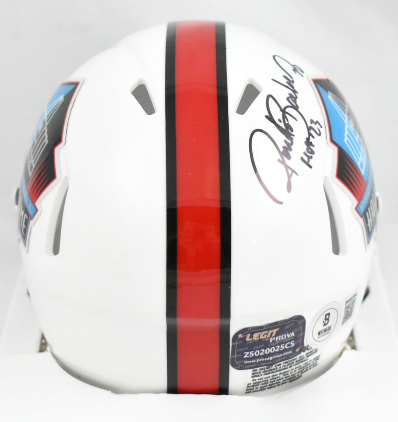 Ronde Barber Autographed Tampa Bay Buccaneers HOF Speed Mini Helmet