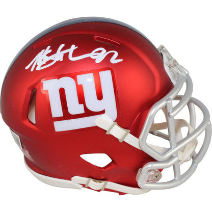 Michael Strahan New York Giants Autographed Blaze Mini Helmet