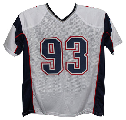 Richard Seymour Autographed New England Patriots White Pro Style Jersey HOF