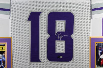 Justin Jefferson Signed Pro Style Alternate Framed Football Jersey