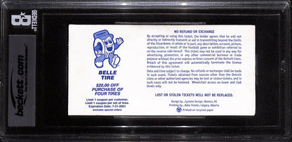 Deion Sanders Autographed Washington Redskins Ticket Stub