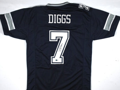 Trevon Diggs Autographed Dallas Cowboys Custom Blue Jersey
