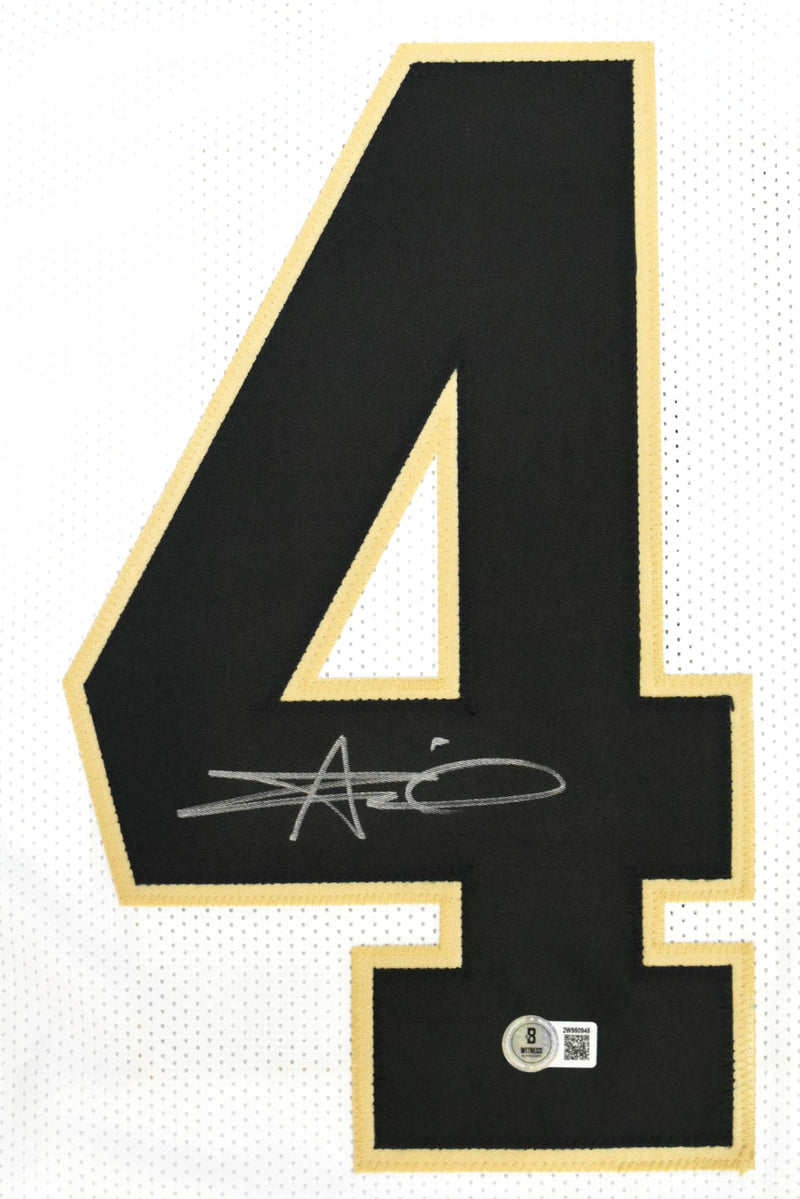 Alvin Kamara Autographed New Orleans Saints Custom White Jersey