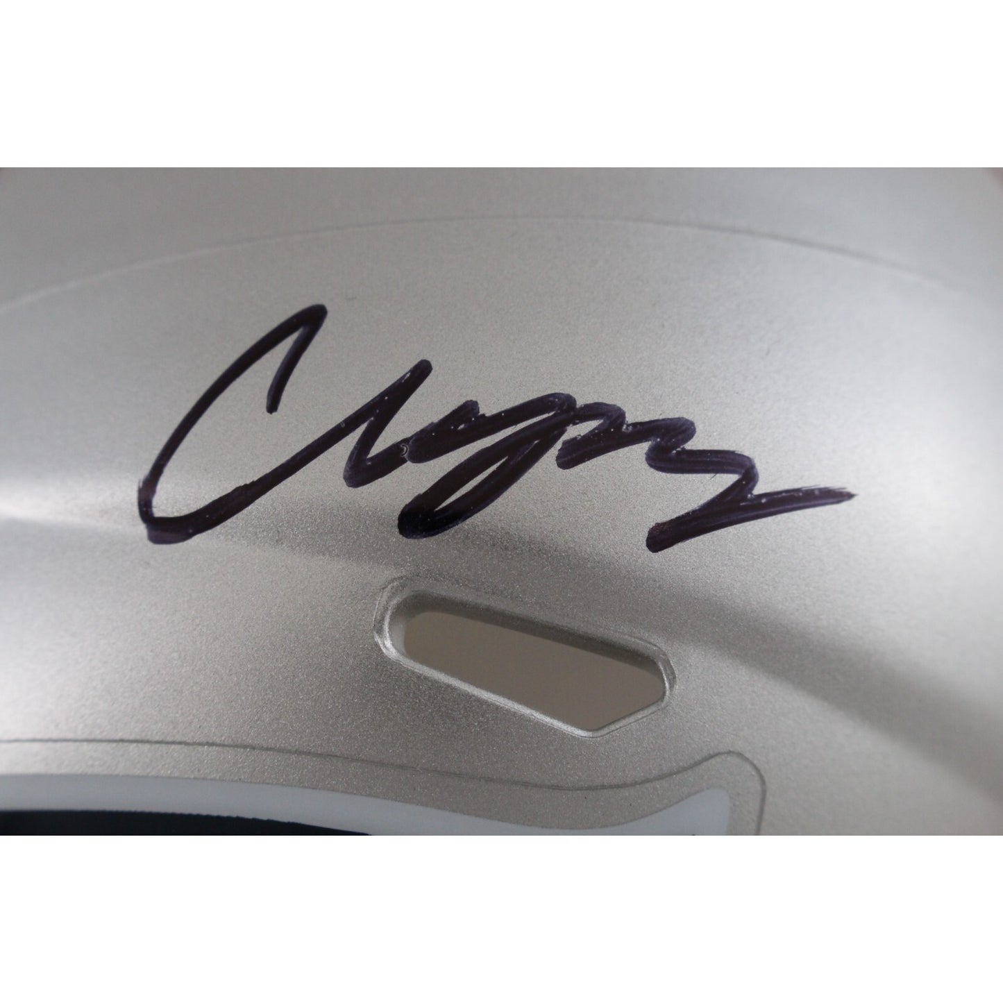 Christian Gonzalez Autographed New England Patriots Speed Mini Helmet