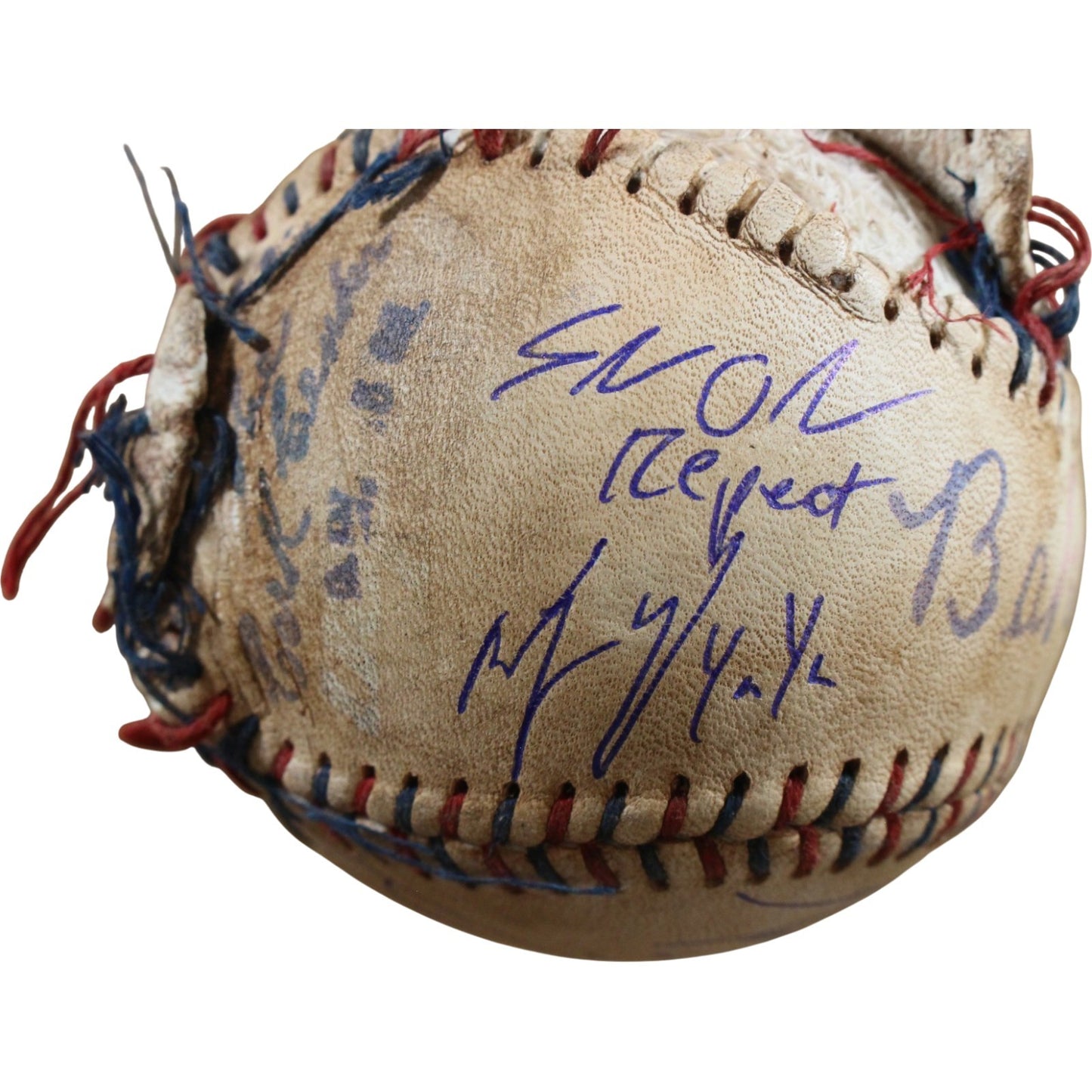 The Sandlot Cast Autographed Custom Ripped Baseball (8 Signatures)