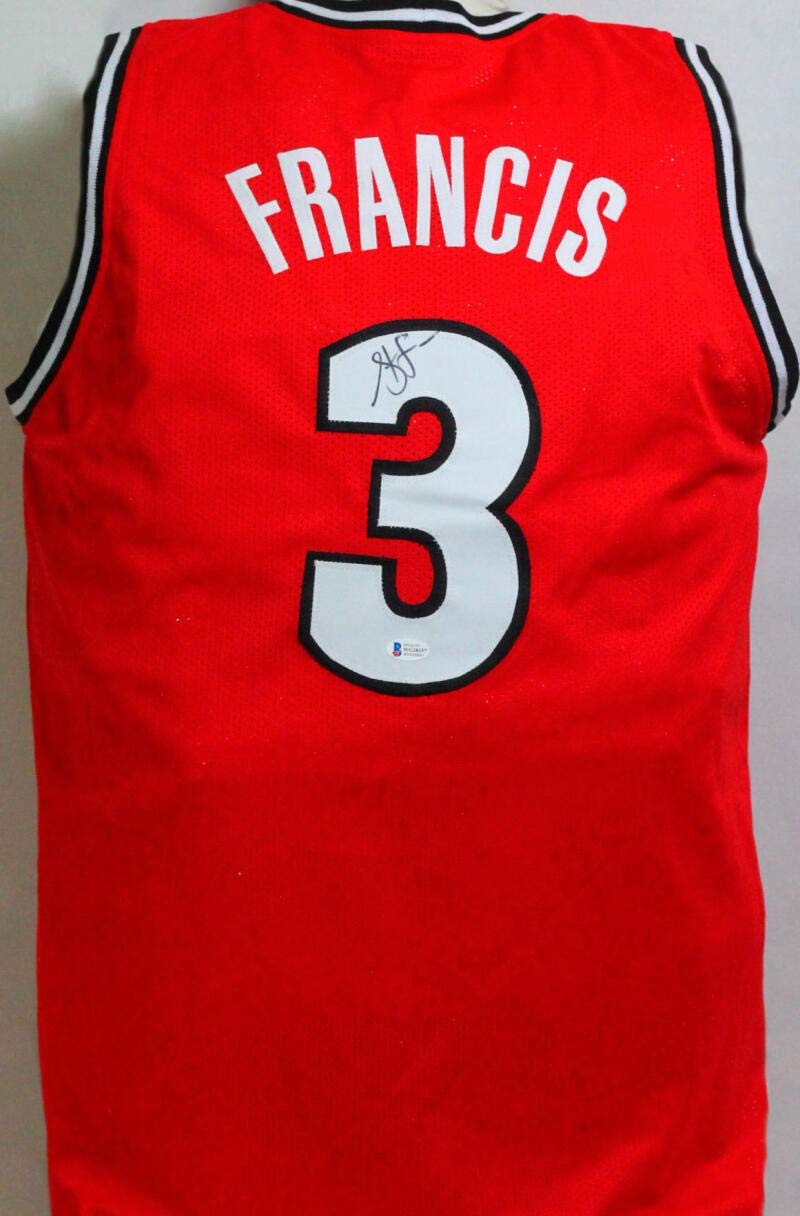 Steve Francis Autographed Red College Style Custom Jersey