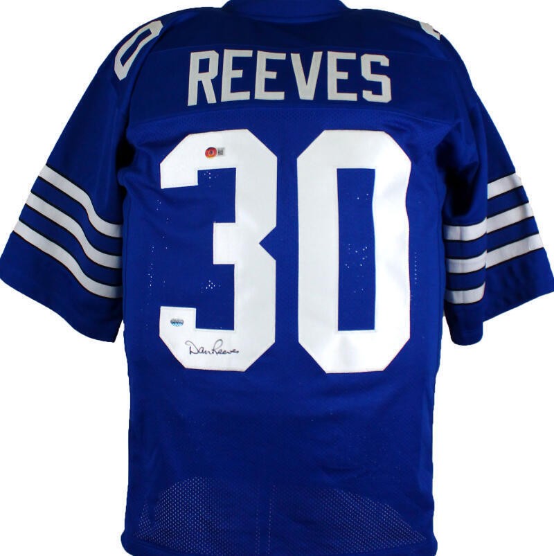 Dan Reeves Autographed Blue Custom Football Jersey