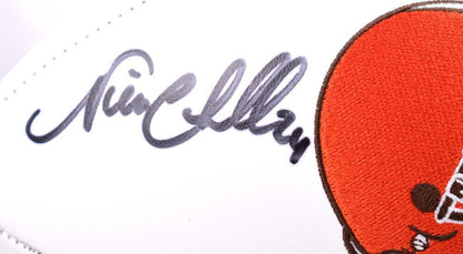 Nick Chubb Autographed Cleveland Browns Logo Football