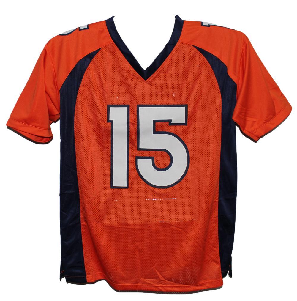 Tim Tebow Autographed Denver Broncos Custom Style Jersey - Orange (Beckett)