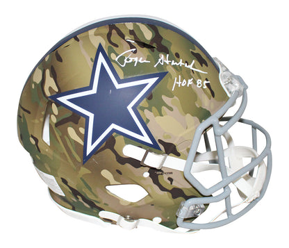 Roger Staubach Signed Dallas Cowboys Full Size Authentic Camo Helmet HOF