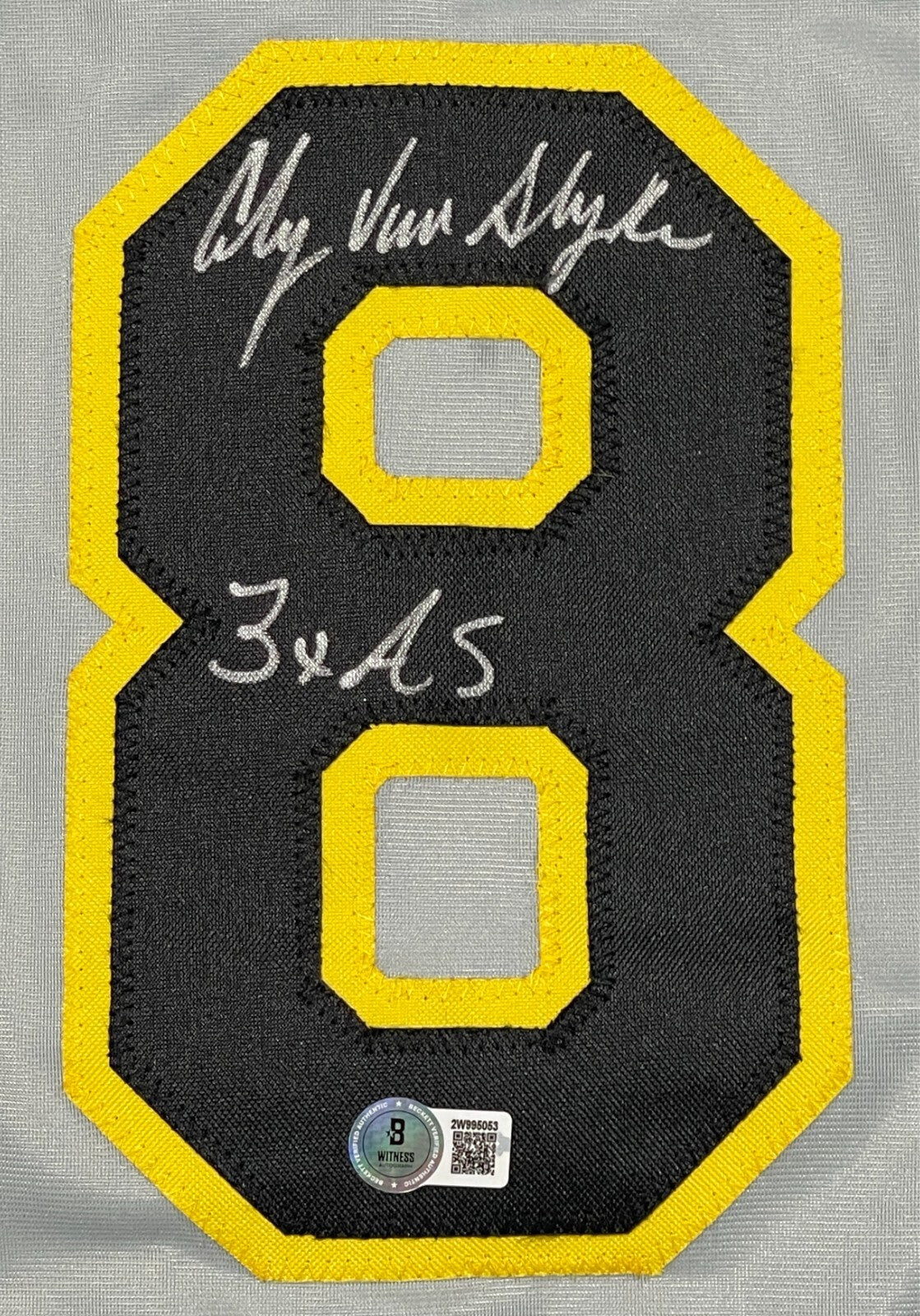 Andy Van Slyke Signed Pittsburgh Pirates Custom Jersey (3x AS) Beckett BAS