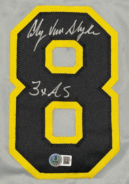 Andy Van Slyke Signed Pittsburgh Pirates Custom Jersey (3x AS) Beckett BAS