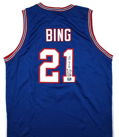 Dave Bing Autographed Blue Custom Basketball Jersey