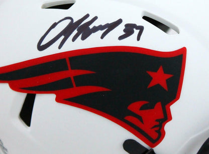 Damien Harris Signed New England Patriots Lunar Speed Mini Helmet