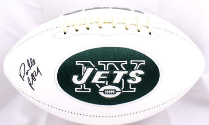 Darrelle Revis Signed New York Jets Black Logo Football
