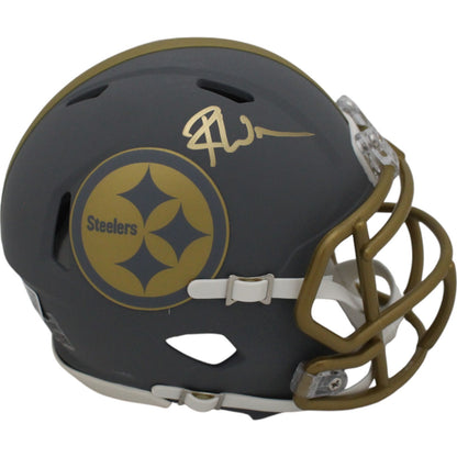 Roman Wilson Pittsburgh Steelers Autographed Slate Mini Helmet (Beckett)