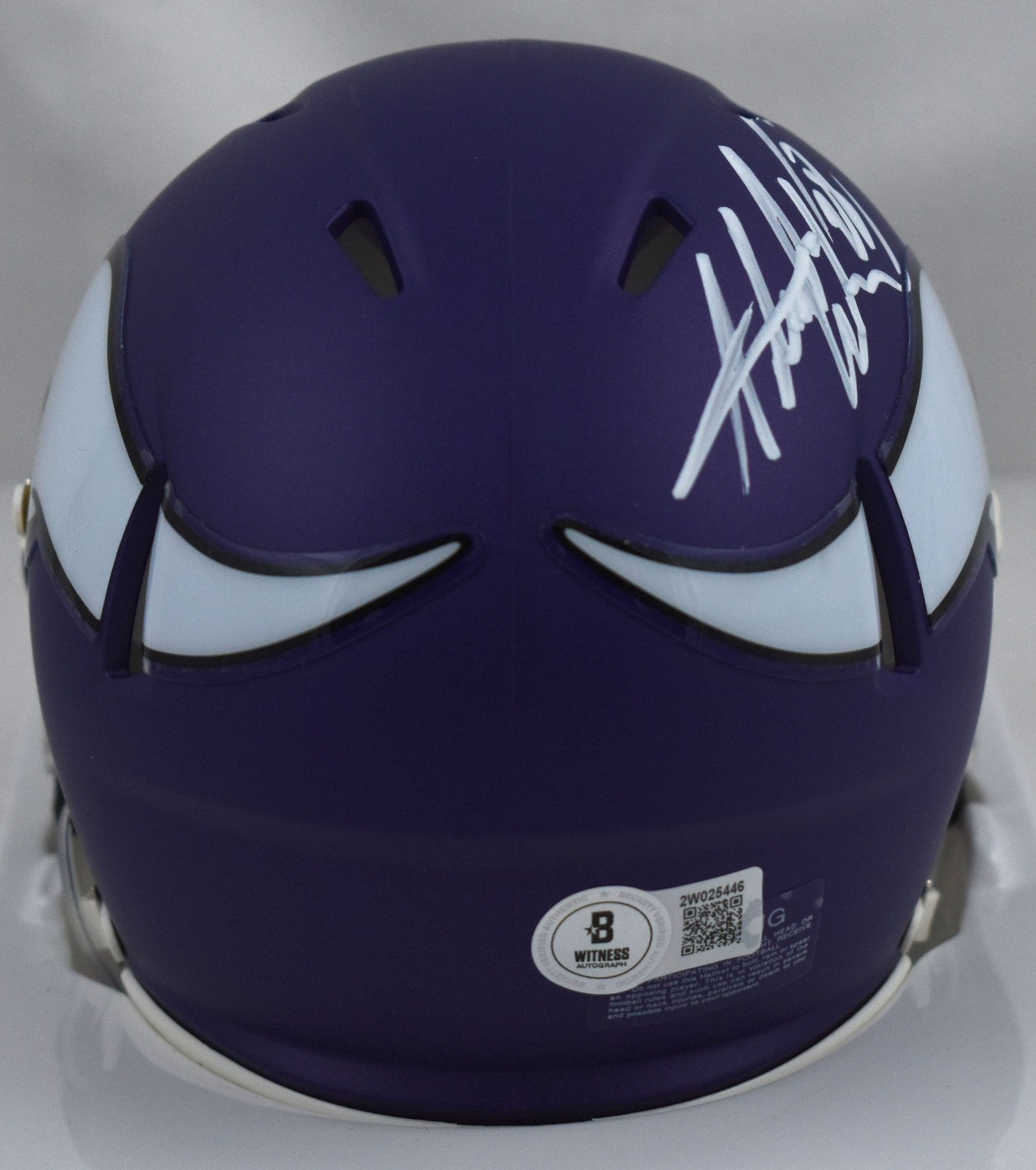 Adrian Peterson Signed Minnesota Vikings White Speed Mini Helmet