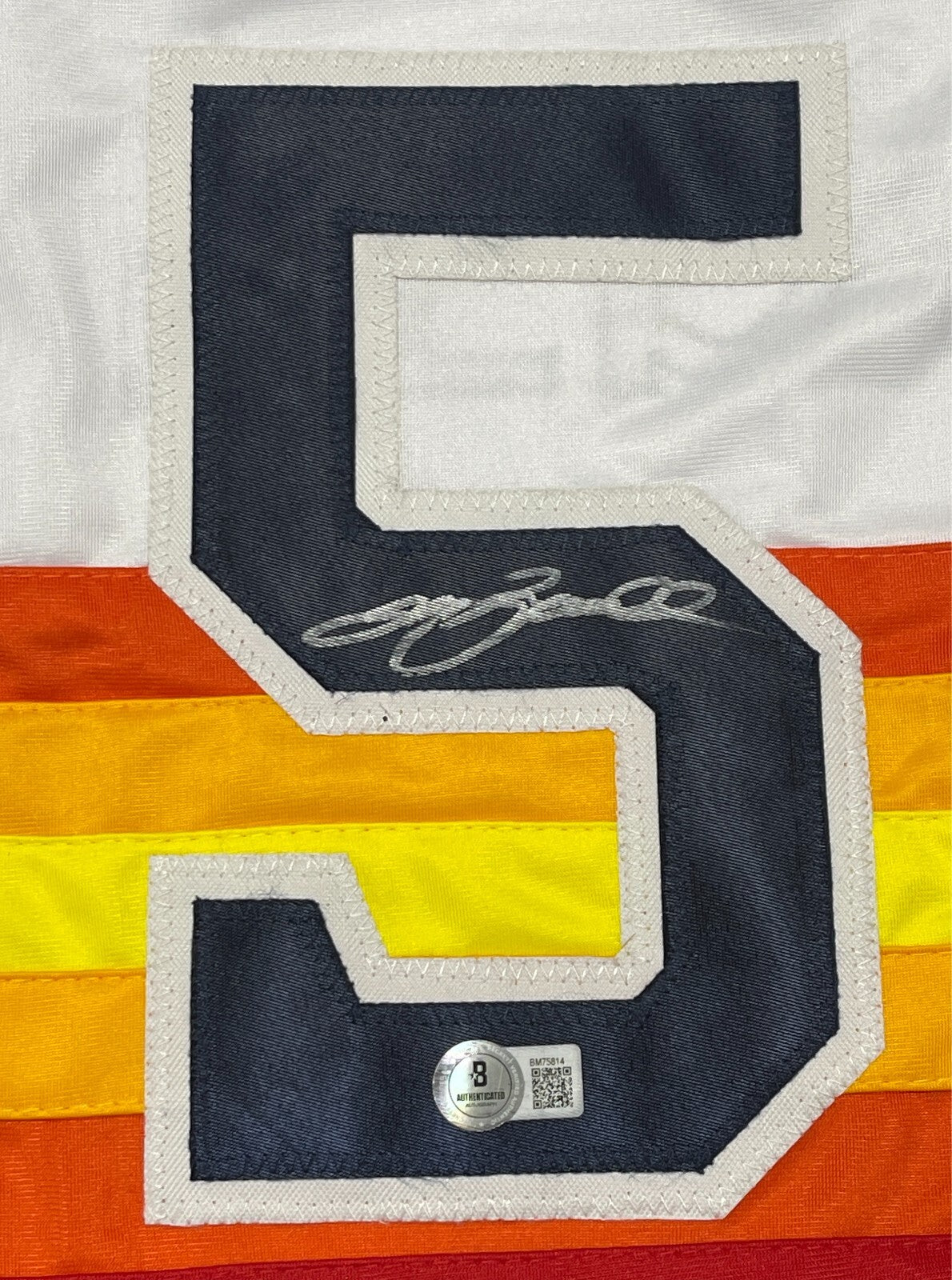 Jeff Bagwell Houston Astros Signed Custom Baseball Jersey (Beckett COA)