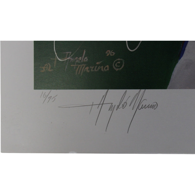 John Elway Autographed Denver Broncos 18x24 Photo by Angelo Marino