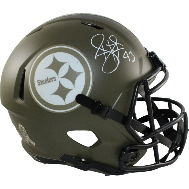 Troy Polamalu Signed Pittsburgh Steelers 2022 Salute to Service FS Helmet
