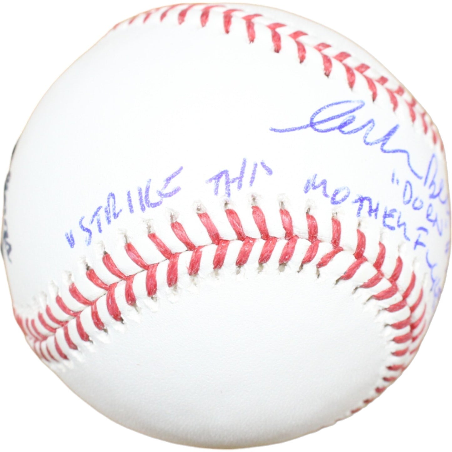 Corbin Bernsen Signed Baseball Inscribed "Strike This..." Beckett BAS