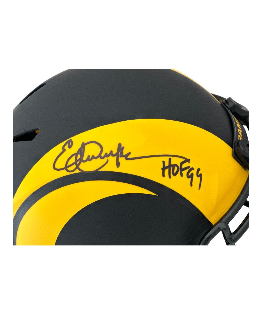 Eric Dickerson Signed Los Angeles Rams Eclipse Full Size Helmet HOF