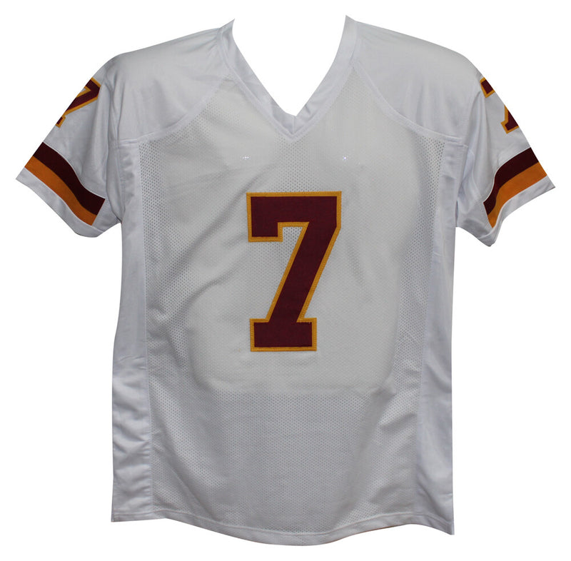 Joe Theismann Signed Washington White Custom Football Jersey - Beckett COA
