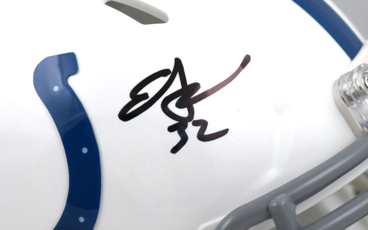 Edgerrin James Autographed Indianapolis Colts Black Mini Helmet