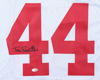 Tom Rathman Signed San Francisco 49ers White Custom Jersey
