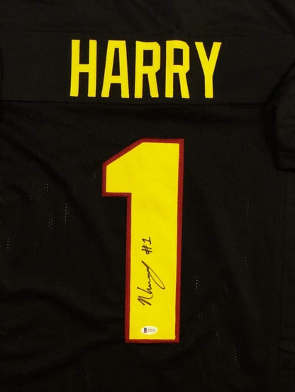 N'Keal Harry Signed Black College Style Jersey