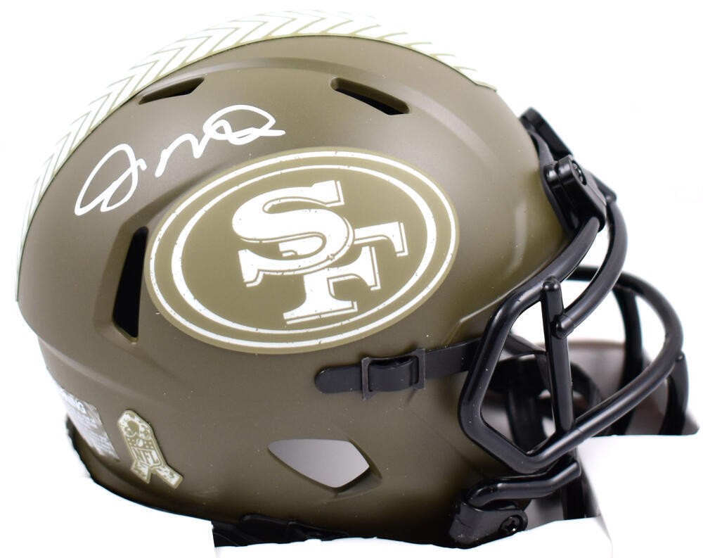 Joe Montana Autographed San Francisco 49ers Salute to Service Mini Helmet