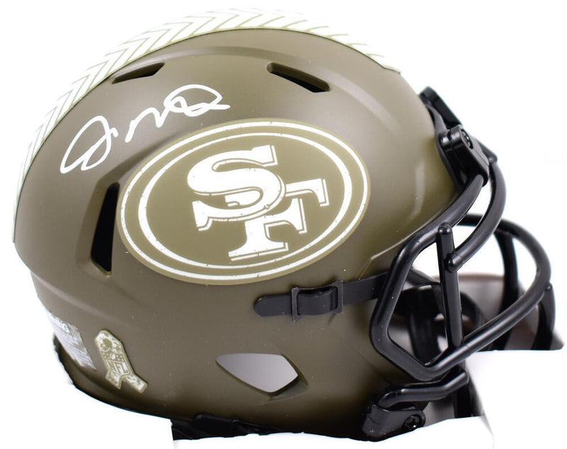 Joe Montana Autographed San Francisco 49ers Salute to Service Mini Helmet