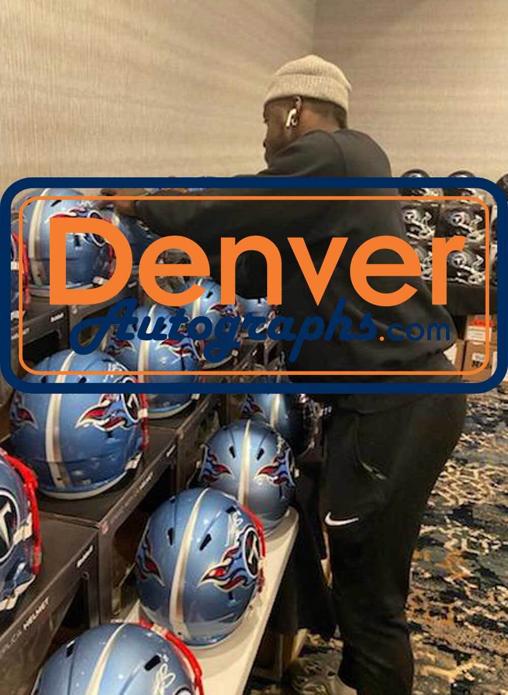 AJ Brown Signed Tennessee Titans Authentic Flash Speed Full Size Helmet