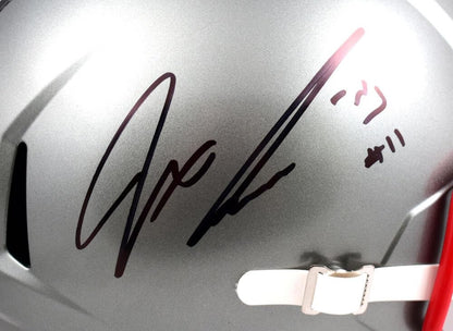 Jaxon Smith-Njigba Signed Ohio State Buckeyes Full Size Flash Speed Helmet