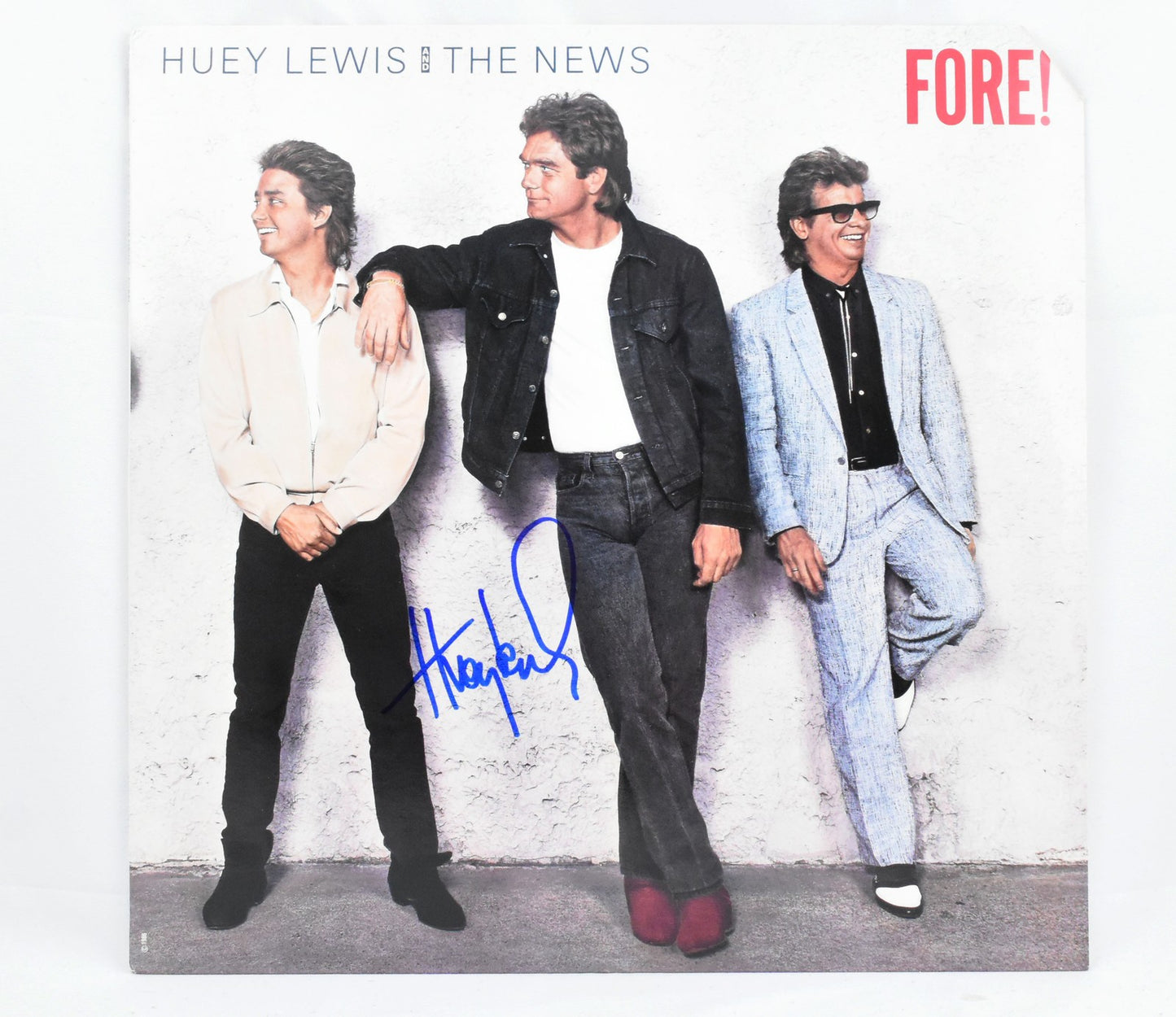 Huey Lewis Signed Huey Lewis and The News Fore! Vinyl Album