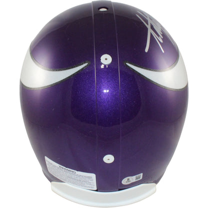 Adrian Peterson Signed Minnesota Vikings VSR4 Authentic Throwback Helmet (3 Insc)